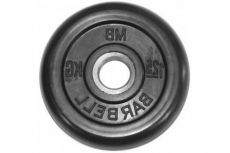 Диск для штанги обрезиненный MB Barbell (металлическая втулка) 1.25 кг / диаметр 51 мм