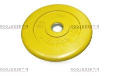 Диск для штанги MB Barbell желтый 26 мм - 15 кг