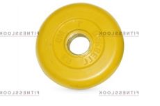 Диск для штанги MB Barbell желтый - 26 мм - 1 кг