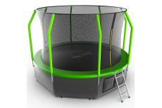 Батут с защитной сеткой Evo Jump Cosmo 12ft (Green) + Lower net